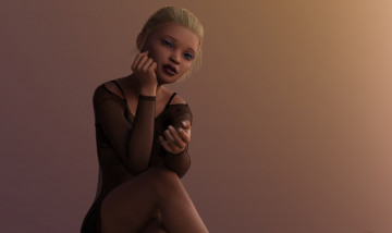 Картинка 3д+графика люди+ people фон взгляд девушка