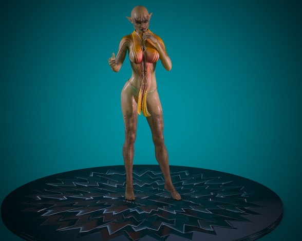 Обои картинки фото 3д графика, эльфы , elves, фон, эльфийка, взгляд