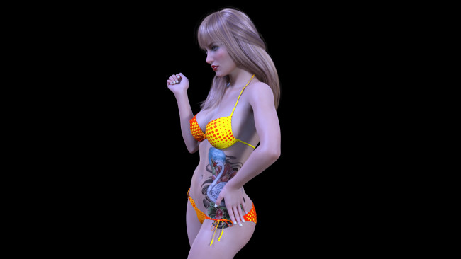 Обои картинки фото 3д графика, люди , people, фон, взгляд, девушка