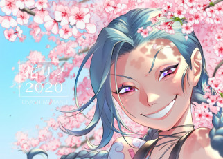 Картинка видео+игры league+of+legends джинкс лицо улыбка сакура