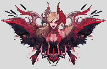 Картинка видео+игры league+of+legends моргана перья