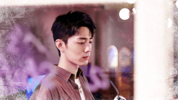 Картинка мужчины xiao+zhan актер рубашка банка трубочка