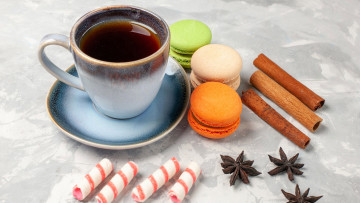 Картинка еда макаруны лакомство печенье ассорти анис корица