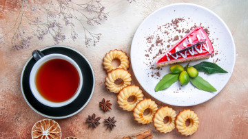 Картинка еда пирожные +кексы +печенье печенье пирожное анис чай