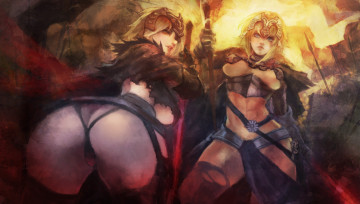 Картинка fate grand+order аниме stay+night +grand+order +apocrypha девушки фон униформа взгляд