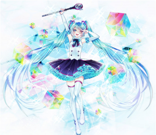 Обои картинки фото аниме, vocaloid, вокалойд