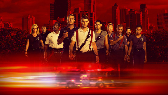 Обои картинки фото chicago fire , сериал 2012 – , кино фильмы, сериал, чикаго, в, огне, постер, драма