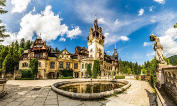Картинка peles+castle prahova+county romania города замок+пелеш+ румыния peles castle prahova county