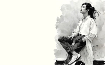 Картинка рисованное люди сяо чжань актер рубашка брюки