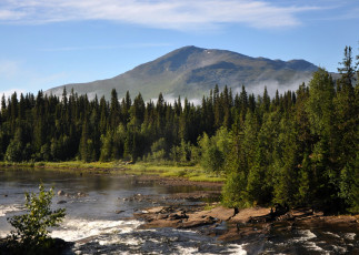 Картинка природа реки озера река лес гора