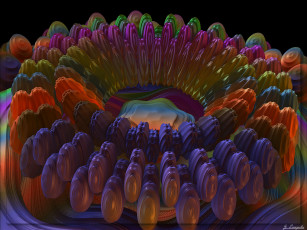 Картинка 3д графика fractal фракталы цвета узор