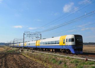 Картинка техника поезда поезд поле