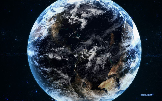 Обои картинки фото космос, земля, планета