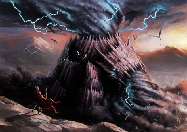 Обои картинки фото фэнтези, иные, миры, времена, молнии, лучник