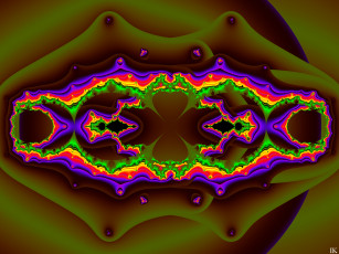 Картинка 3д+графика фракталы+ fractal цвета фон узор