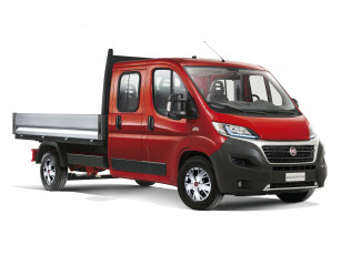 Картинка автомобили fiat красный truck cab crew ducato