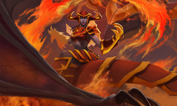 Картинка видео+игры league+of+legends the half dragon shyvana league of legends fire