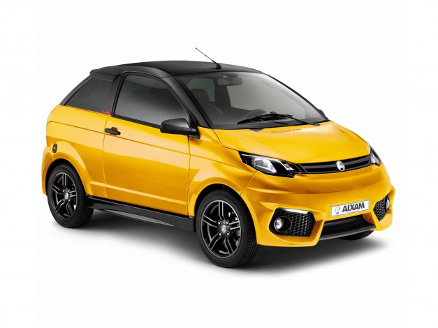 Обои картинки фото автомобили, -unsort, coupе, gti, aixam, желтый, 2014г