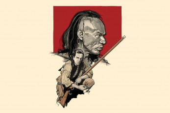 Картинка рисованное кино последний из могикан the last of mohicans дэниел дэй-льюис соколиный глаз уэс стьюди магуа классика