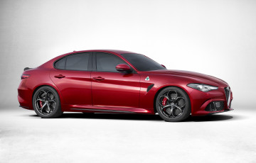 обоя автомобили, alfa romeo, alfa, romeo, giulia, quadrifoglio, 952, 2016г, красный