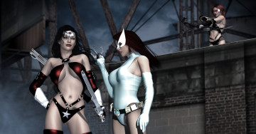 Картинка 3д+графика фантазия+ fantasy оружие фон взгляд девушки