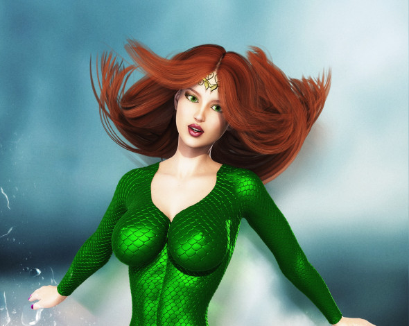 Обои картинки фото 3д графика, люди , people, фон, взгляд, девушка