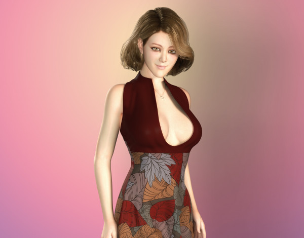 Обои картинки фото 3д графика, люди , people, девушка, взгляд, фон