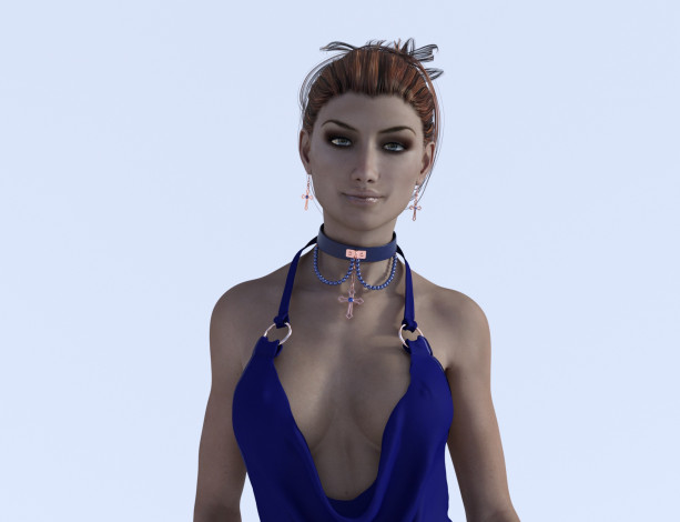 Обои картинки фото 3д графика, люди , people, взгляд, девушка, фон