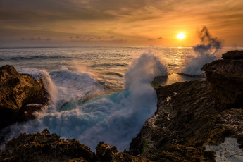 Картинка природа водопады рассвет