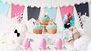 Картинка праздничные пасха яйца кексы