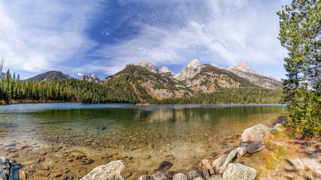 Обои картинки фото природа, реки, озера, река, лес, горы