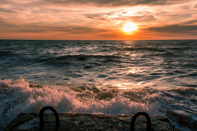 Обои картинки фото природа, водопады, рассвет