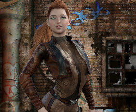 Картинка 3д+графика люди+ people фон взгляд девушка