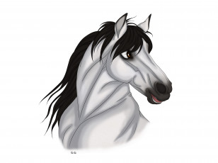 Картинка векторная+графика животные+ animals фон лошадь