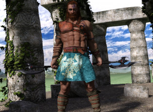 Картинка 3д+графика фантазия+ fantasy оружие фон взгляд мужчина