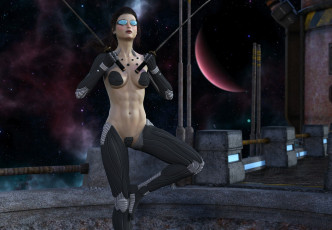 Картинка 3д+графика фантазия+ fantasy фон взгляд девушка