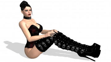 Картинка 3д+графика люди+ people фон взгляд девушка