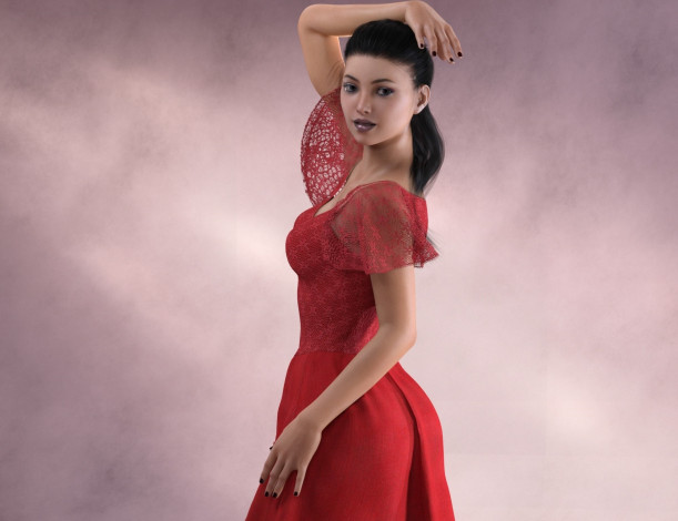 Обои картинки фото 3д графика, люди , people, девушка, взгляд, фон