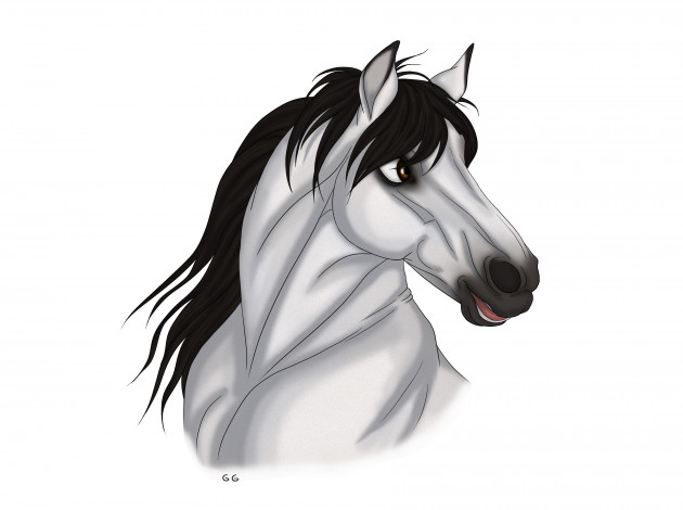 Обои картинки фото векторная графика, животные , animals, фон, лошадь