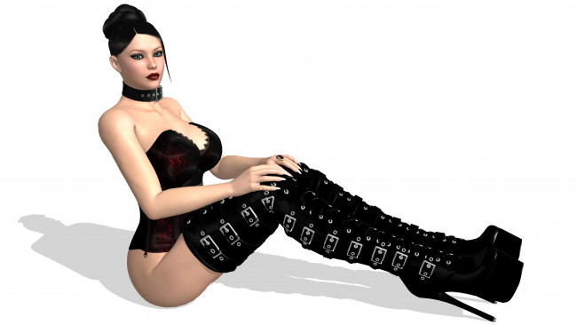 Обои картинки фото 3д графика, люди , people, фон, взгляд, девушка