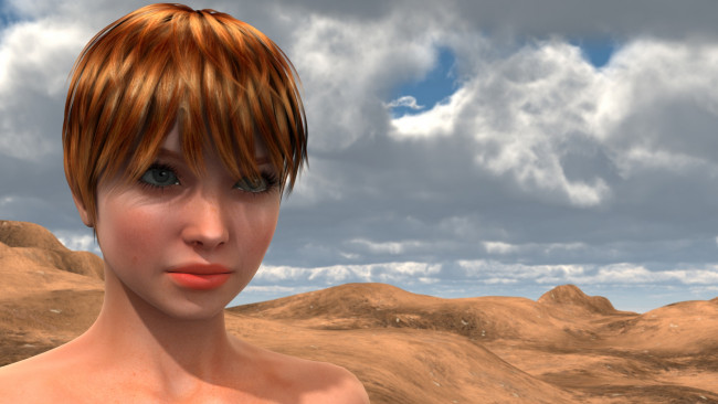 Обои картинки фото 3д графика, портрет , portraits, фон, взгляд, девушка