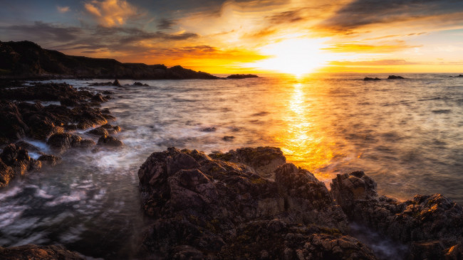 Обои картинки фото природа, восходы, закаты, простор