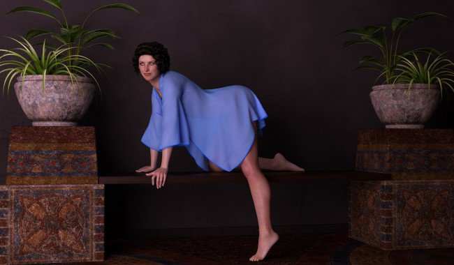 Обои картинки фото 3д графика, люди , people, девушка, взгляд, фон