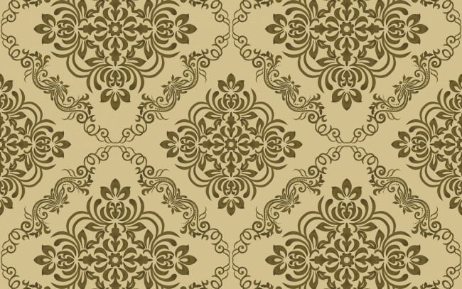 Обои картинки фото векторная графика, графика , graphics, seamless, damask, wallpaper, узор, pattern, орнамент, vintage