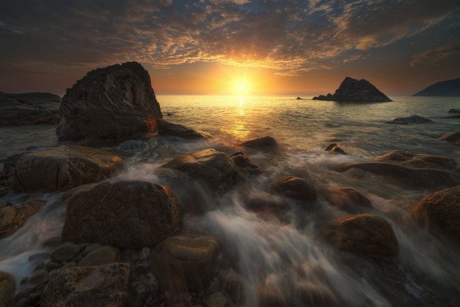 Обои картинки фото природа, восходы, закаты, простор