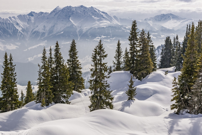 Обои картинки фото природа, зима, простор