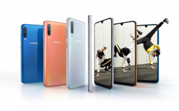обоя samsung galaxy a50, бренды, samsung, galaxy, a50, смартфон, современная, технология, белый, фон