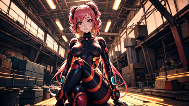 Обои картинки фото аниме, оружие,  техника,  технологии, нейросети, графика, нейроарт, ai, art, нейронные, сети, рисунки, нейро, искусство, девушка