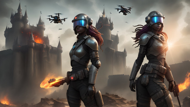 Обои картинки фото фэнтези, роботы,  киборги,  механизмы, нейросети, графика, нейроарт, ai, art, нейронные, сети, рисунки, нейро, искусство, робот