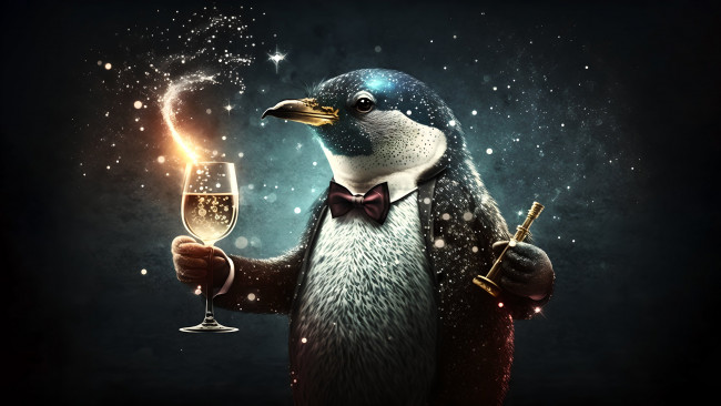 Обои картинки фото фэнтези, существа, нейросети, графика, нейроарт, ai, art, нейронные, сети, рисунки, нейро, искусство, пингвин